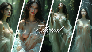 Ethereal Woman in a Mystical Forest